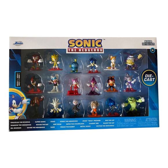NIB Sonic The Hedgehog Die Cast Jada Series 1 Collectible 18 Piece Nano Metafigs - Picture 1 of 9